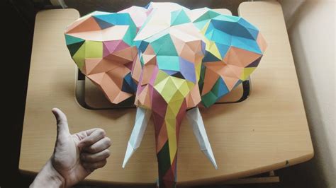 Figuras En 3d Con Papel Como hacer un Elefante 3D con papel fácil y rápido - YouTube